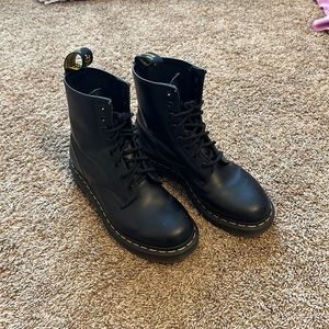Dr. Marten Black Leather Lace Up Boots